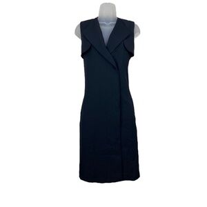 Guess Everly Sleeveless Button Trench Dress Sheath Black Medium Pockets